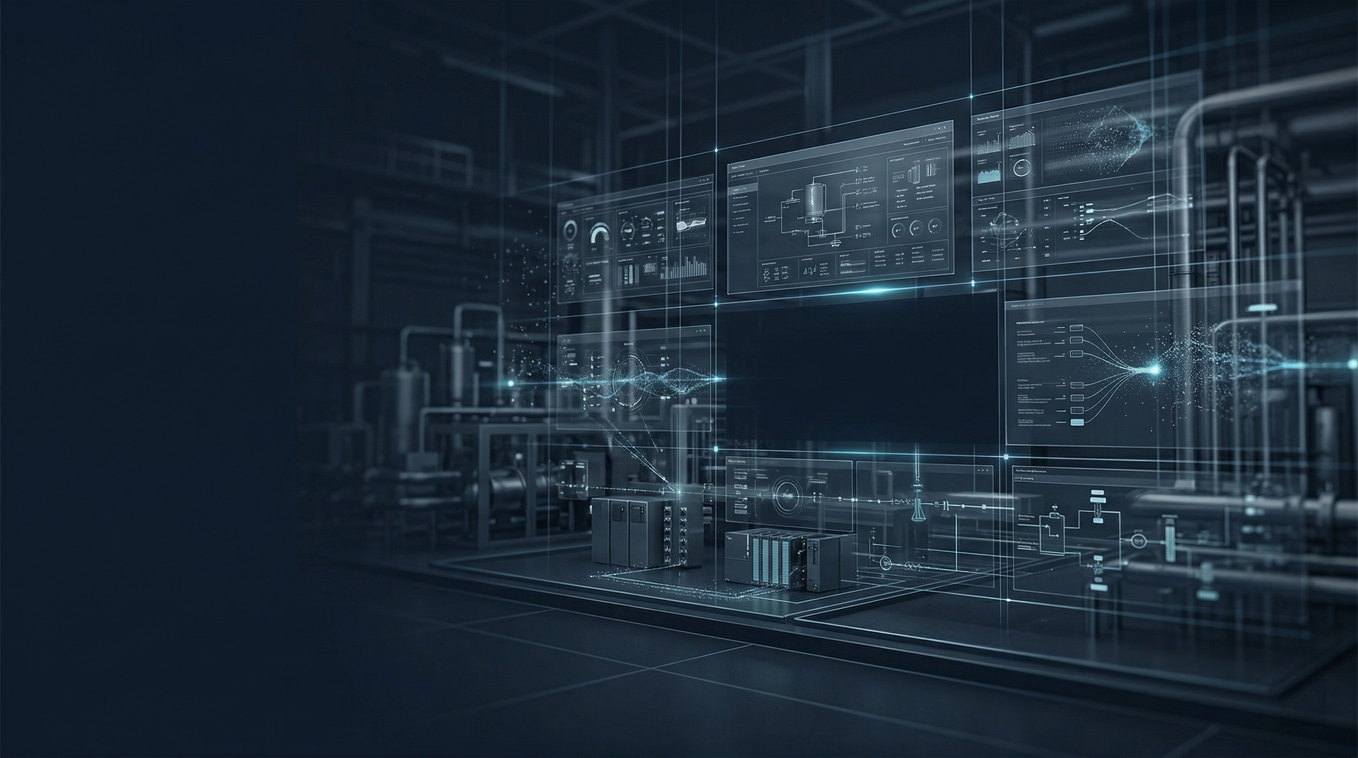 Visual de industria conectada, software e innovación operativa